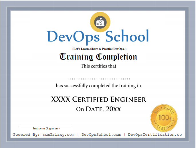 DevOpsSchool Certificate