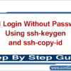 SSH Login Without Password