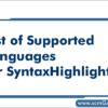 languages-for-syntaxhighlighter