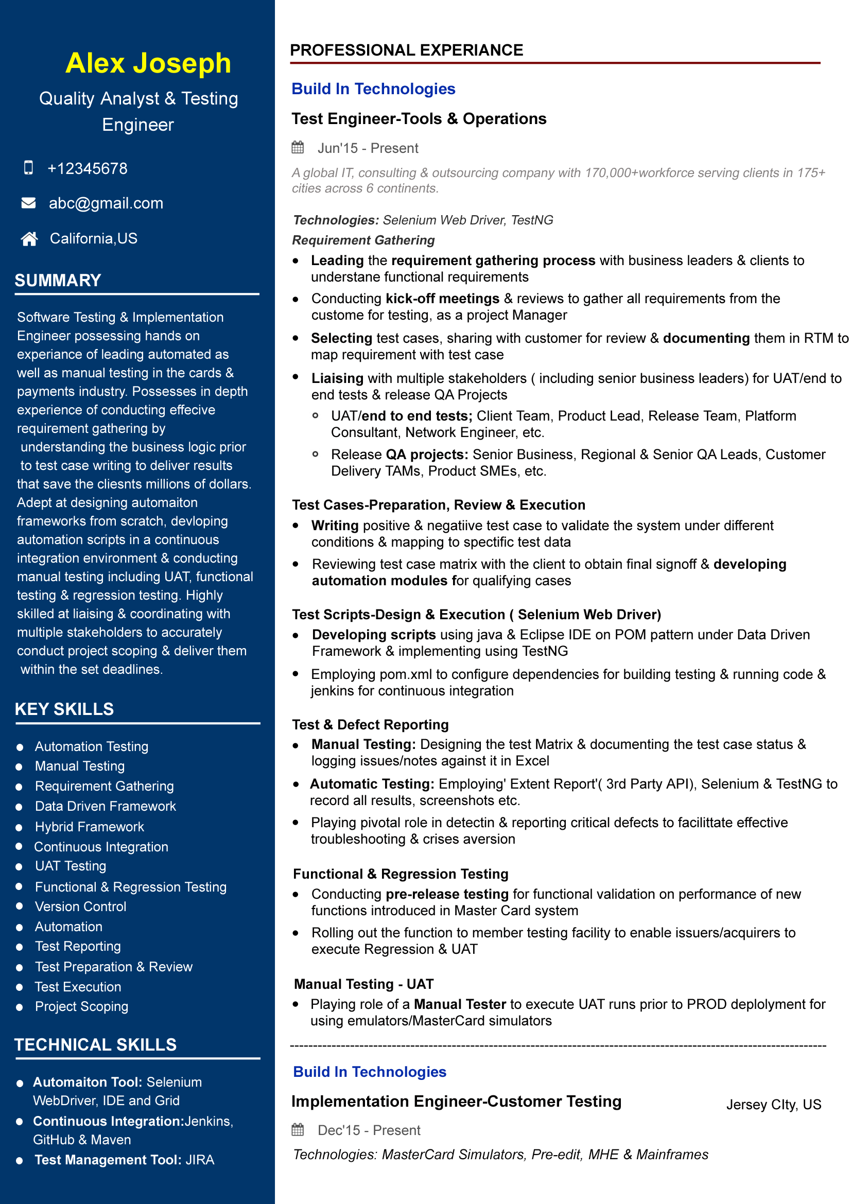 professional summary in resume for devops engineer