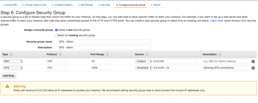 Configure an Apache Web Server (EC2) with EFS