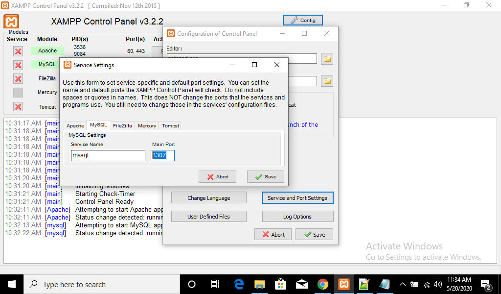 How to fix an error of PhpMyAdmin access denied in xamp mySql