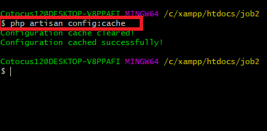 command to clear config cache