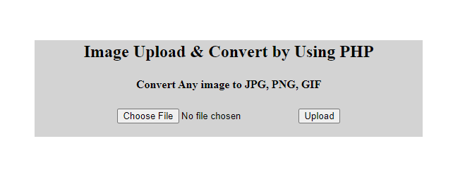 Image Convert to JPG, PNG & GIF using PHP