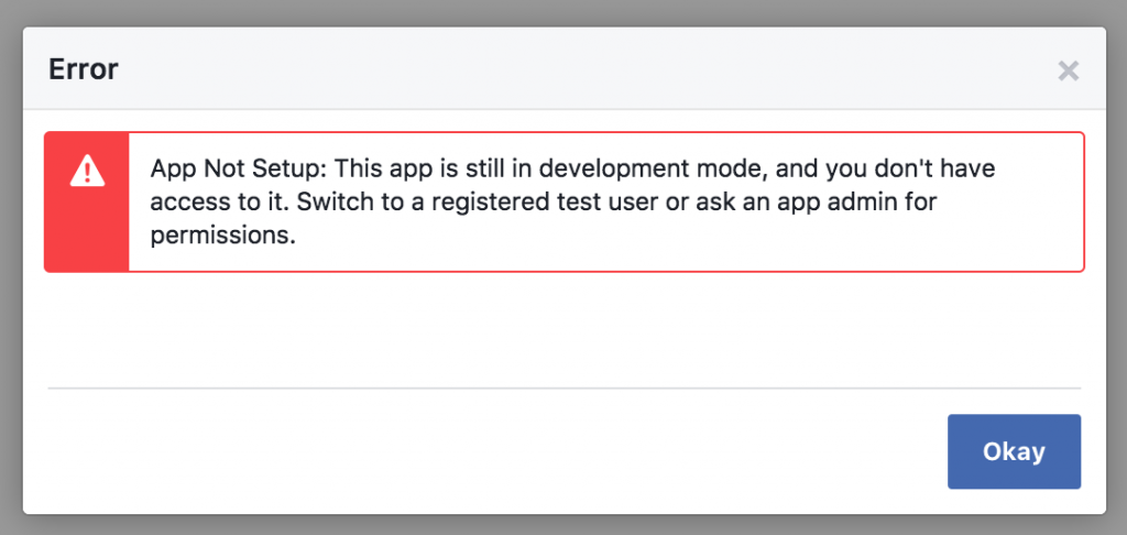 Facebook Fix App not active This app is not accessible right now and the app  developer Problem Solve 