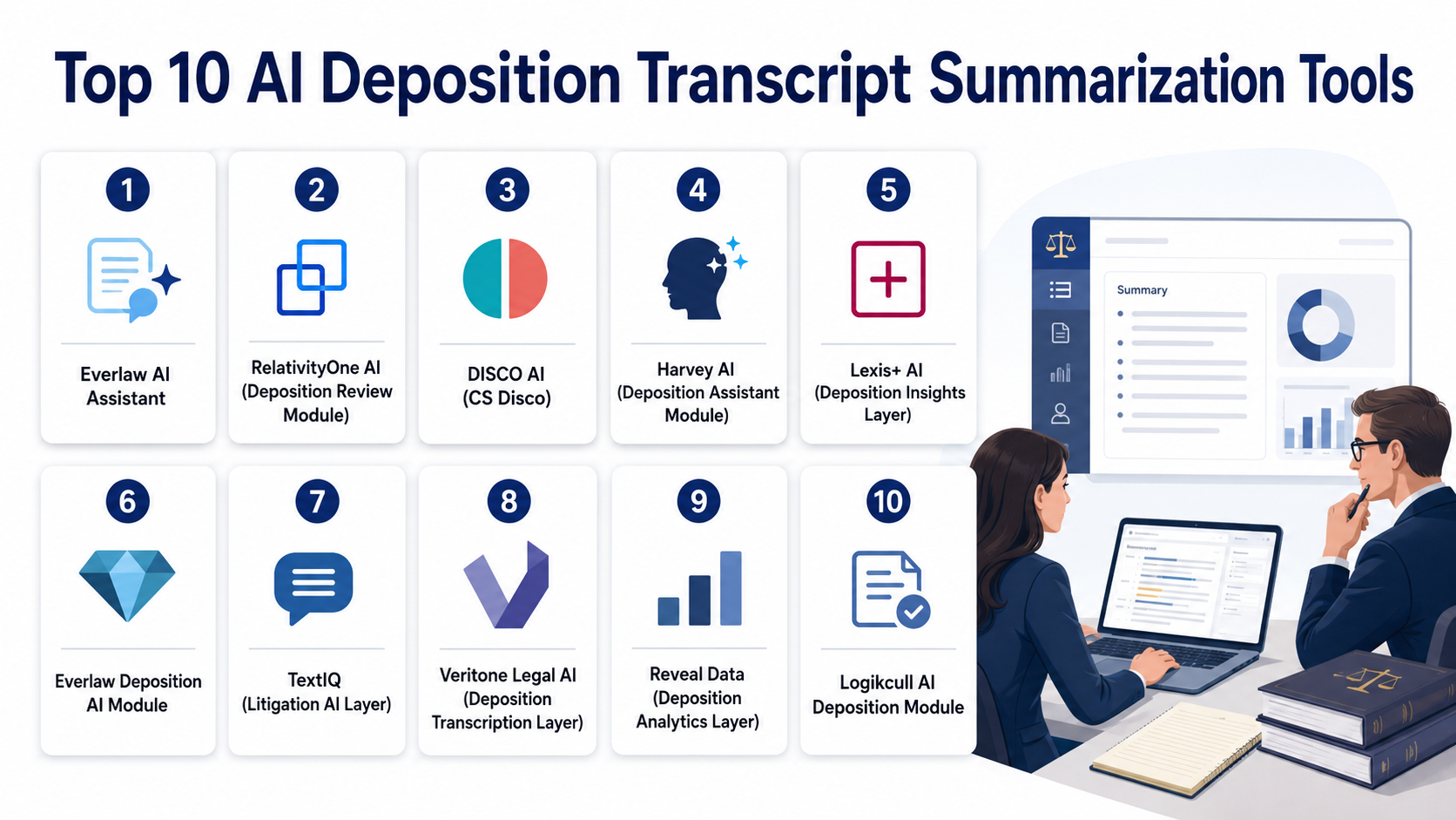 Top 10 AI Deposition Transcript Summarization Tools: Features, Pros ...