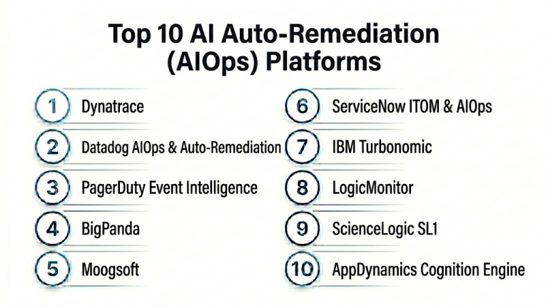 Top 10 AI Auto-Remediation (AIOps) Platforms: Features, Pros, Cons ...