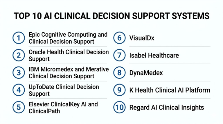 Top 10 AI Clinical Decision Support Systems: Features, Pros, Cons and ...