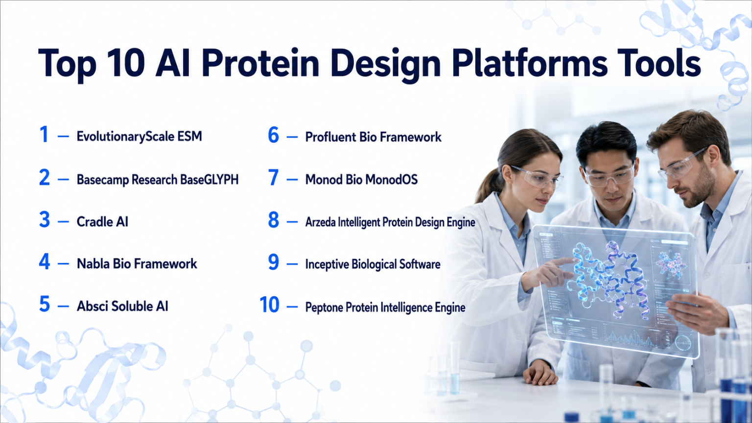 Top AI Protein Design Platforms Features, Pros, Cons & Comparison