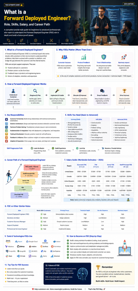 What Is a Forward Deployed Engineer? Role, Skills, Salary, and Career Path