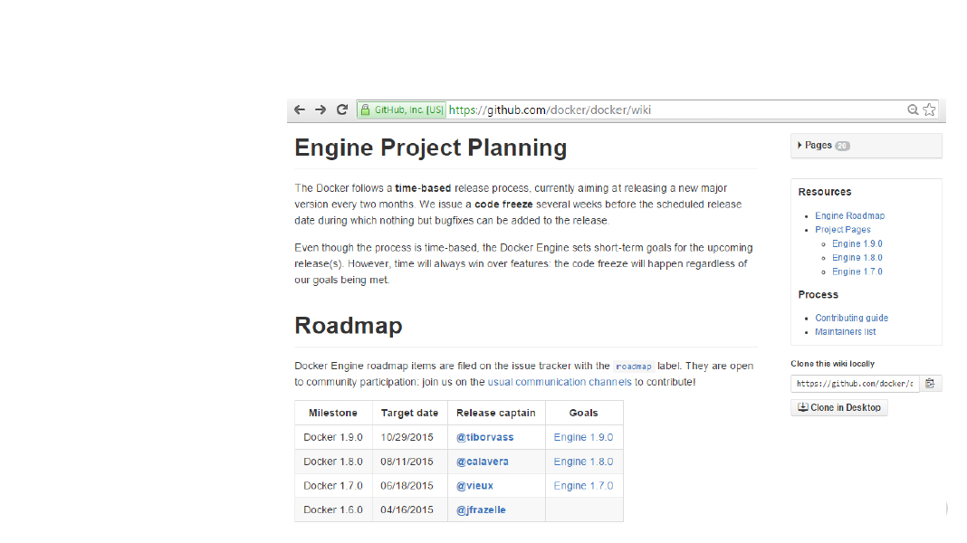  engine project planning for docker