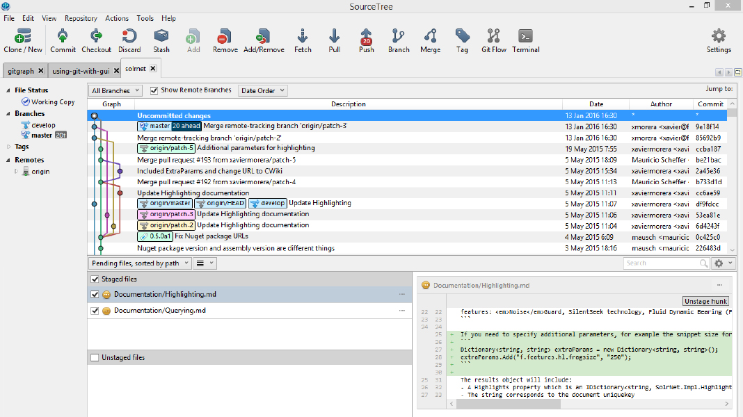 source tree gitgraph