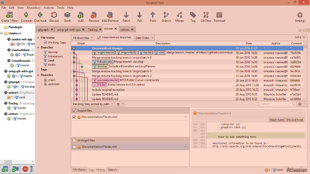 using git of sour tree