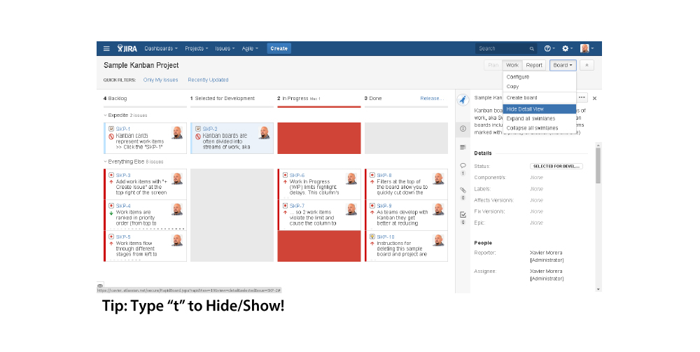 Configure: Hide Detail View for Kanban 