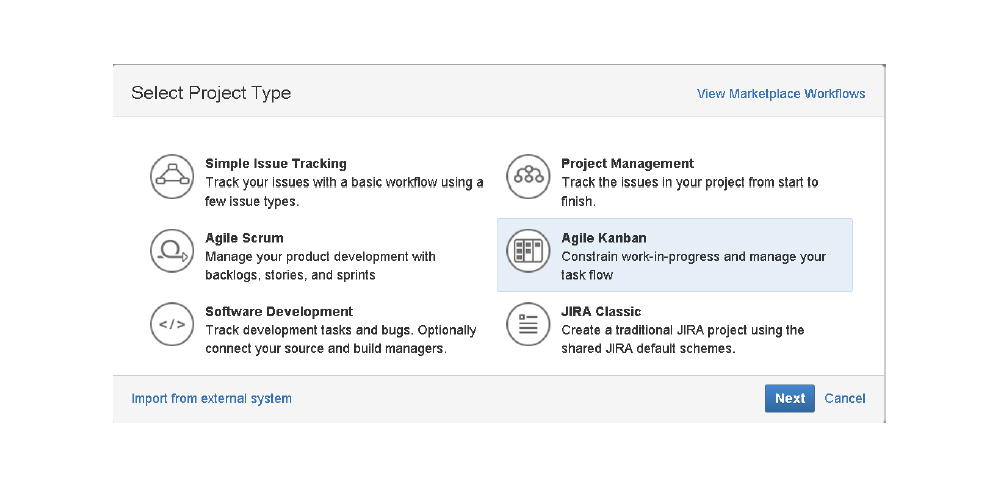 Creating a New Agile Kanban Project 1