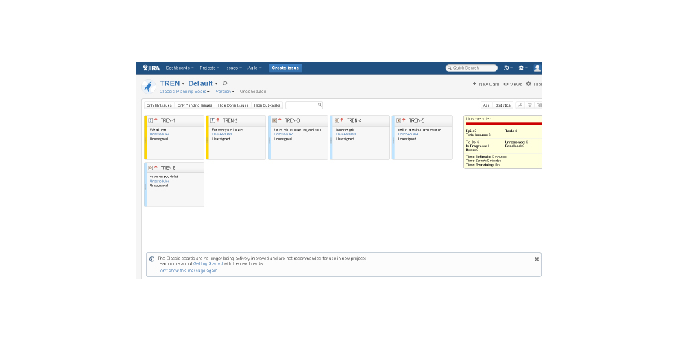 Classic-boards for JIRA