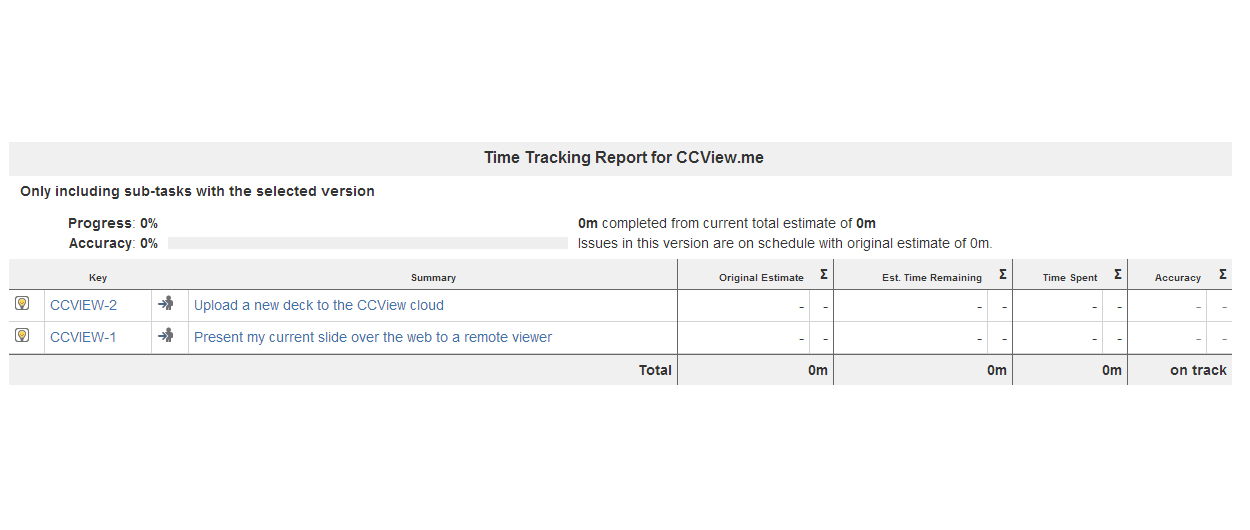 Time Tracking Report For jira